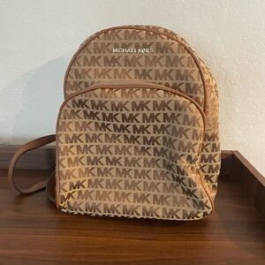 Michael Kors Tan Logo Backpack
